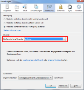Firefox einstellungen datenschutz
